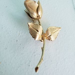 Giovanni Rose with Stem Brooch